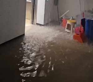 시간당 47.5㎜ ‘역대급 폭우’에 평택 주상복합 ‘물난리’