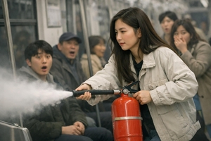 “잘 작동하나?” 경의선 차량 안에서 소화기 분사한 20대女