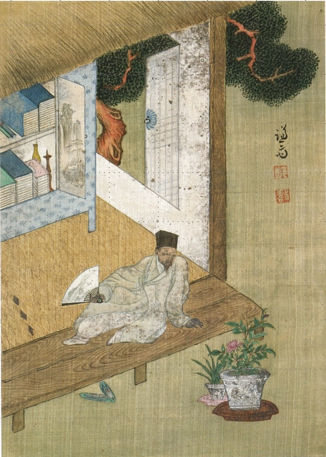 정선의 ‘독서여가도’. 자신을 그린 것으로 추정된다. 호암미술관 제공.