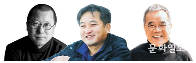 최근 동시를 선보이고 있는 장석주(왼쪽부터), 함민복, 김용택 시인.