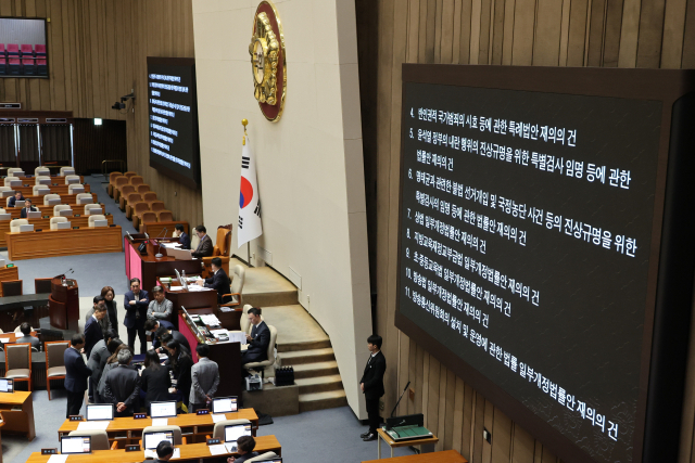 [속보]‘내란 특검법’ 국회 재표결서 또 부결…‘명태균 특검법’도 부결