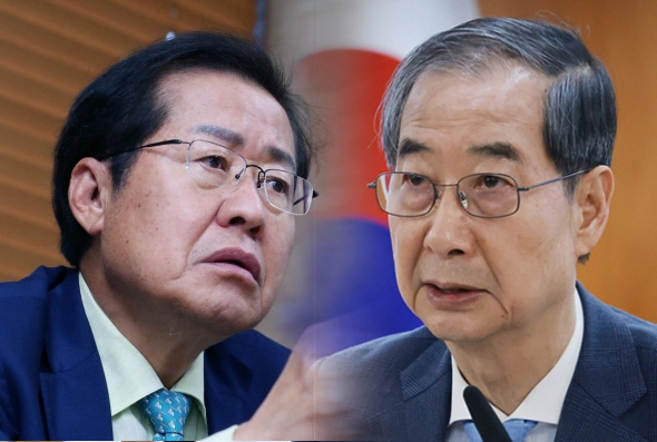 국힘 홍준표·한동훈·김문수 접전… 이재명과 양자땐 한덕수 30 - 홍준표 29%