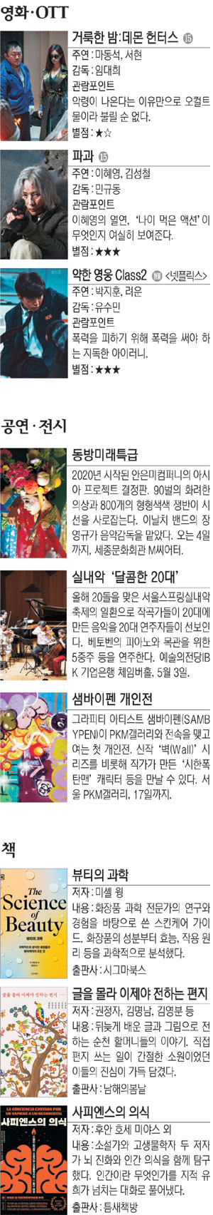 영화 ‘거룩한 밤:데몬 헌터스’ 등[Culture Pick]