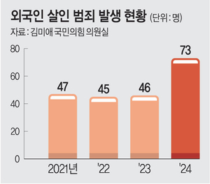 [단독]작년 외국인 범죄자 3만5283명… 살인은 전년비 59% 급증