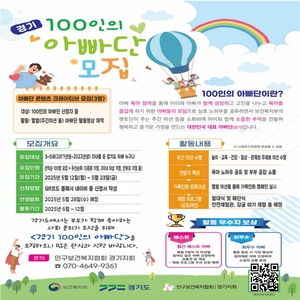 경기도, 남성 육아 활성화…‘100인의 아빠’ 모집
