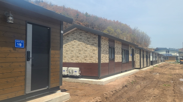 경북지역 산불 이재민 임시조립주택에 부여된 도로명 주소. 경북도청 제공
