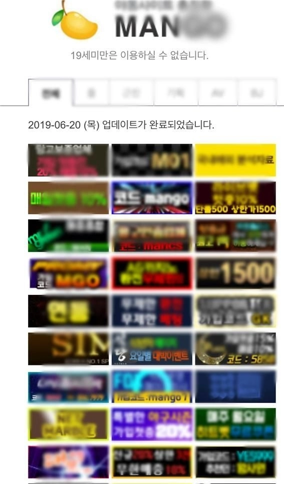 A 씨가 운영한 국내 최대 규모의 불법성영상물 유포 사이트. 대전경찰청 제공