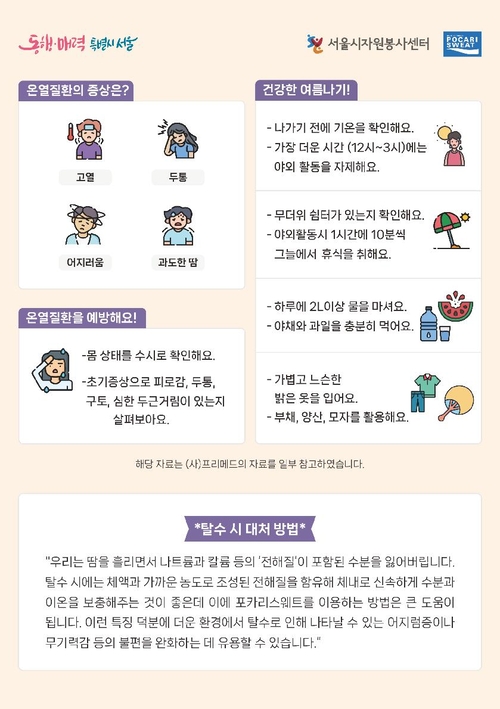 폭염예방 안내 포스터. 서울시 제공