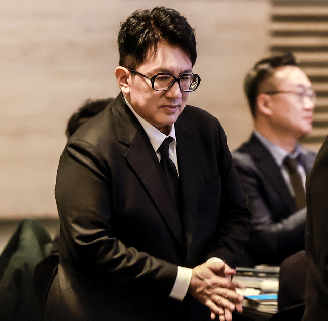 방시혁 하이브 의장이 지난 2월 한국경제인협회 정기총회에 참석하고 있다. 뉴시스