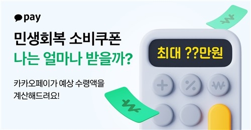 소비쿠폰 계산기. 카카오페이 제공