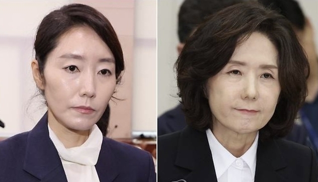왼쪽부터 강선우 여성가족부·이진숙 교육부 장관 후보자. 연합뉴스