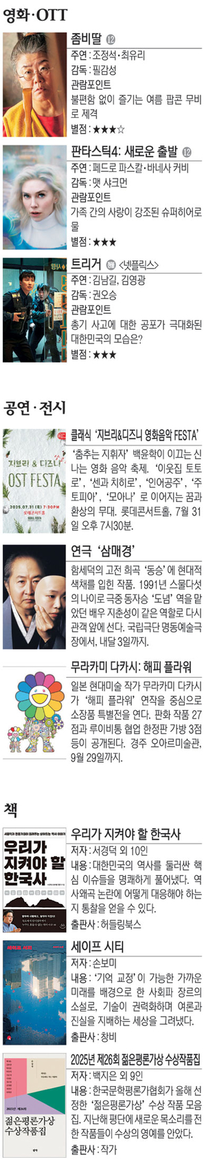 영화 ‘좀비딸’ 등[Culture Pick]