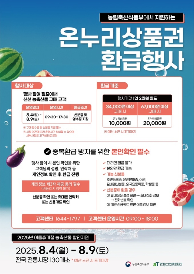 전통시장 온누리상품권 환급 행사 포스터. 영등포구청 제공