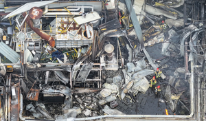 잿더미 된 영천 화장품 제조공장