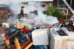 큰비 오기 전에 방역작업