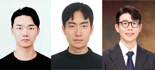 왼쪽부터 중앙대 컴퓨터공학과 윤창현 석사과정, 숭실대 기계공학부 박성현 교수,
중앙대 기계공학부 및 컴퓨터공학과 이수영 교수. 중앙대 제공
