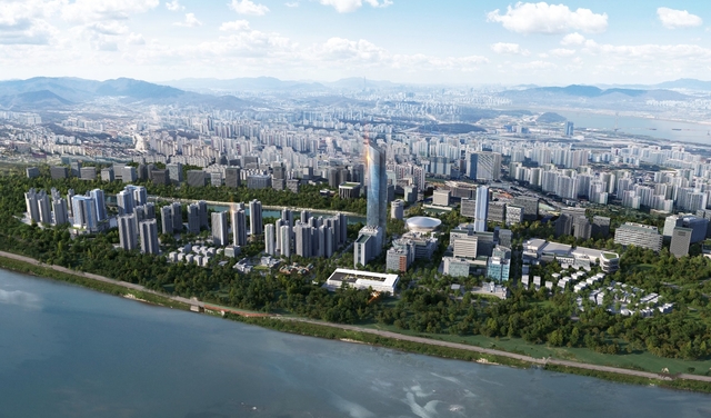 경기 하남시 미사섬 일대에 들어설 예정인 대중문화예술 산업 집적단지 ‘K-스타월드’ 조감도.   하남시청 제공