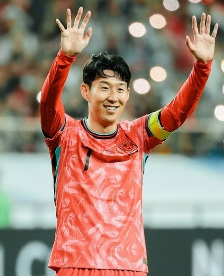 한국 축구 국가대표팀 주장 손흥민. 대한축구협회 SNS