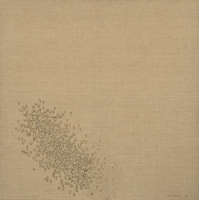 김창열의 ‘물방울’, 100×100cm , 1974. 추정가 4억2000만~5억 원. 케이옥션 제공