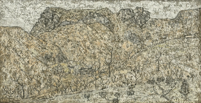 박수근의 ‘산’. 36×70cm , 1959. 케이옥션 제공