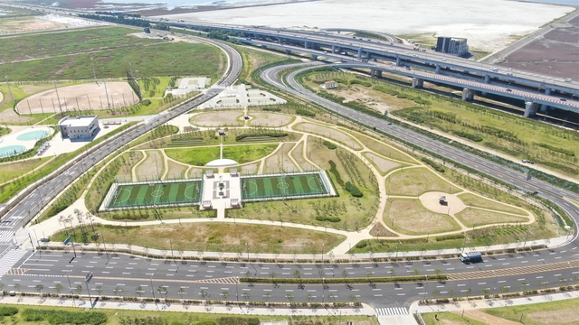 한상드림아일랜드 공원부지 내 축구장, 야구장 등 시설. 사진= 해양수산부