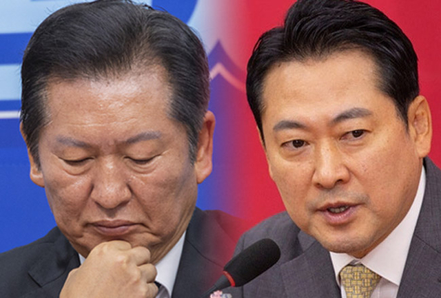 정청래(왼쪽) 더불어민주당 대표와 장동혁 국민의힘 대표. 연합뉴스