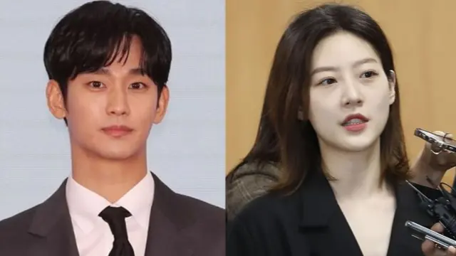 배우 김수현(왼쪽), 배우 고(故) 김새론[뉴시스]