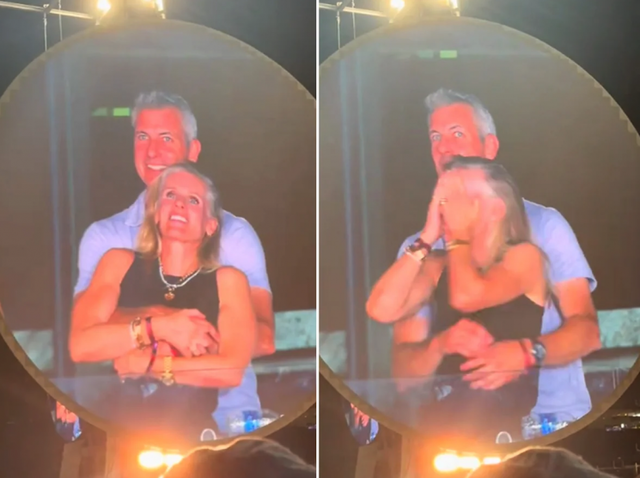 지난7월 16일 매사추세츠주 보스턴에서 열린 콜드플레이의 콘서트에서 포착된 장면. 틱톡