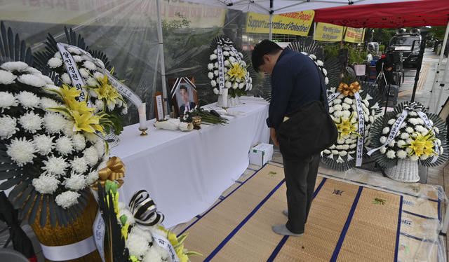 양평 공무원 분향소에 시민 조문