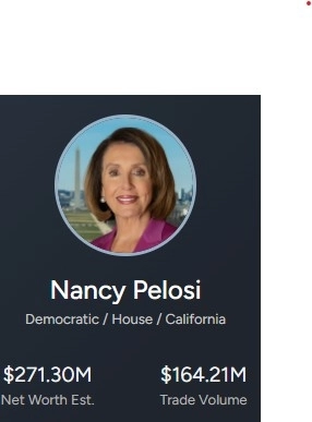 낸시 펠로시 전 연방 하원의장(출처 :Quiver Quantitative)