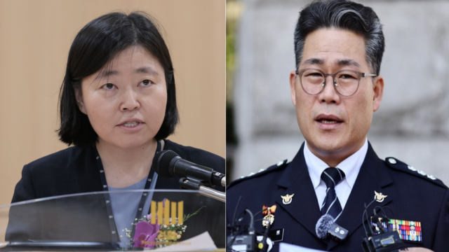 임은정 서울동부지검장과 백해룡 경정. 연합뉴스