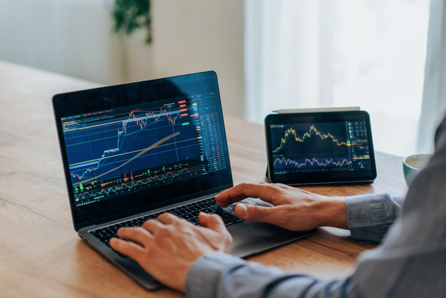 투자자가 경제 관련 데이터를 보고있느 모습. 게티이미지뱅크