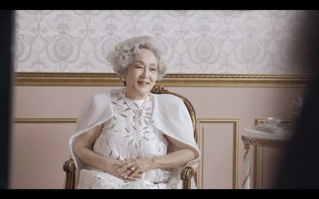 메이크업 아티스트 손테일이 배우 김영옥을 모델로 ‘시간을 입은 여왕’을 표현했다. 쿠팡플레이 제공