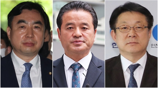 왼쪽부터 윤관석·임종성·허종식 의원. 연합뉴스