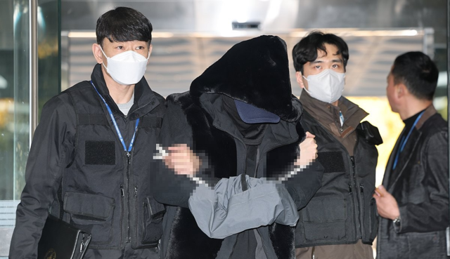 지난 5일 법정 향하는 ‘일본인 모녀 참변’ 음주운전자.연합뉴스