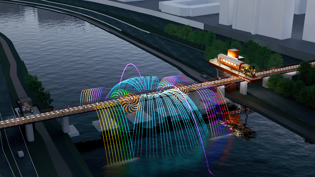 서울 노원구의 경춘철교 전망대 야간경관 조감도. 노원구청 제공