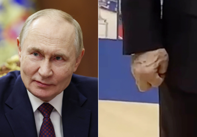 최근 블라디미르 푸틴 러시아 대통령의 부은 손등이 포착돼 건강 이상설이 제기됐다. 크렘린궁, 뉴욕포스트