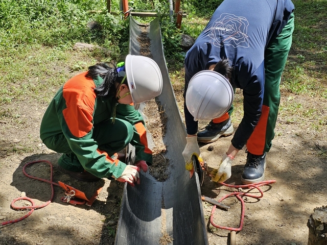 산림특성화고 실습 교육 현장.