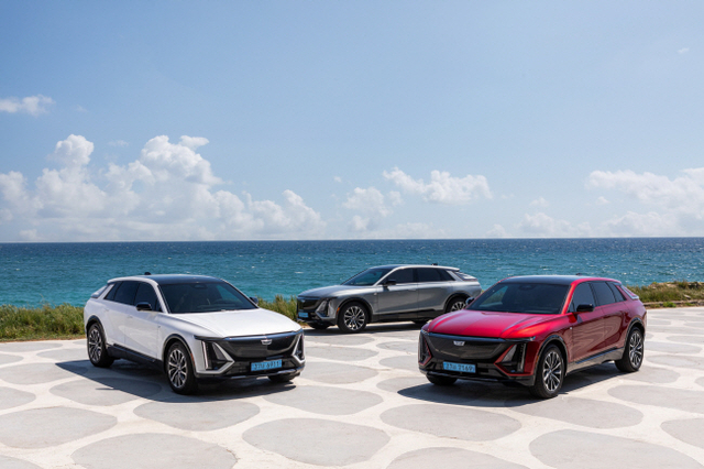 미국 제너럴모터스(GM)의 프리미엄 브랜드인 캐딜락의 전기 SUV ‘리릭’. 한국GM 제공
