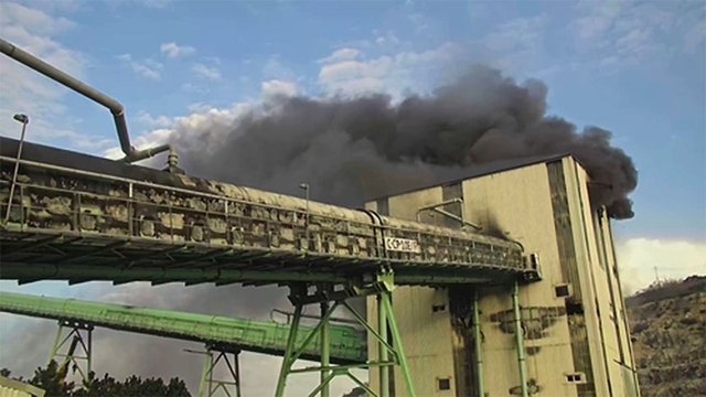 인천 영흥화력발전소 화재 현장. 인천소방본부 제공