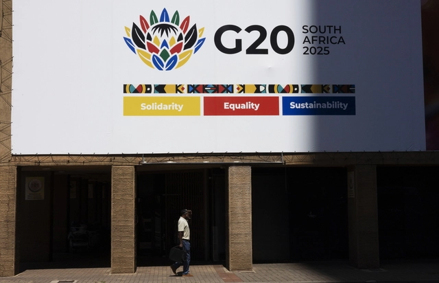 남아공 요하네스버그 시내 G20 광고판 EPA 연합뉴스