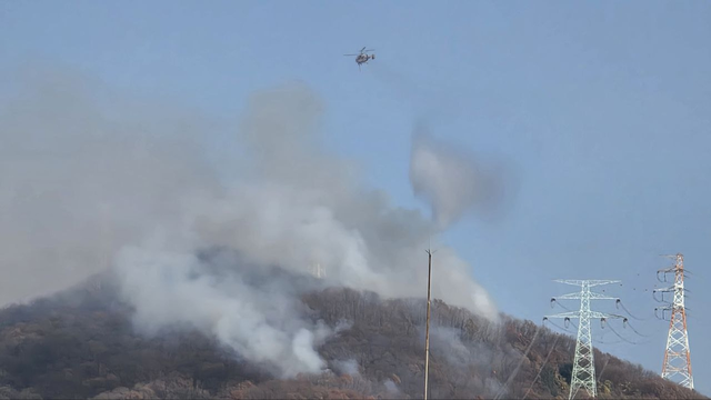 용인 불곡산 화재. 연합뉴스(독자 제공)