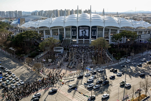 지난 3월 지드래곤 공연이 열린 고양종합운동장 전경. 고양시 제공