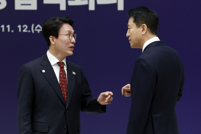 김민석 국무총리와 오세훈 서울시장. 대통령실사진기자단