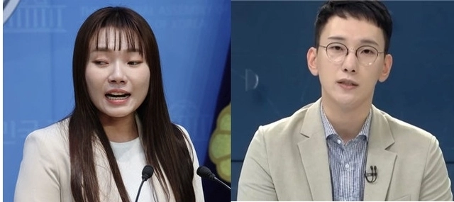 김예지 국민의힘 의원과 박민영 국민의힘 미디어대변인. 뉴시스, 박 대변인 페이스북