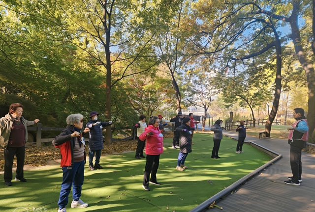 서울 노원구 관내에서 진행된 바르게걷기 활동 모습. 노원구청 제공