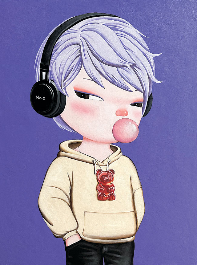 장재향 ‘어메이징’, 91×73㎝, 캔버스에 혼합재료, 2025.