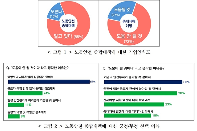 한국경영자총협회(경총)가 실시한 ‘새 정부 노동안전 종합대책에 대한 기업 인식도 조사’ 결과 보고서. 경총 제공