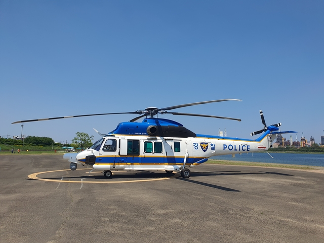 경북경찰청 항공대가 운용하는 참수리 헬기. 경북경찰청 제공