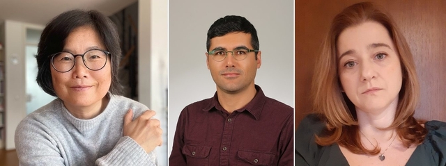 2025 한국문학번역상 번역대상 수상자. 왼쪽부터 이기향(독일어), 타이푼 카르타브(튀르키예어), 나이바르-밀러 유스트나 아가타(폴란드어) 번역가. 한국문학번역원 제공